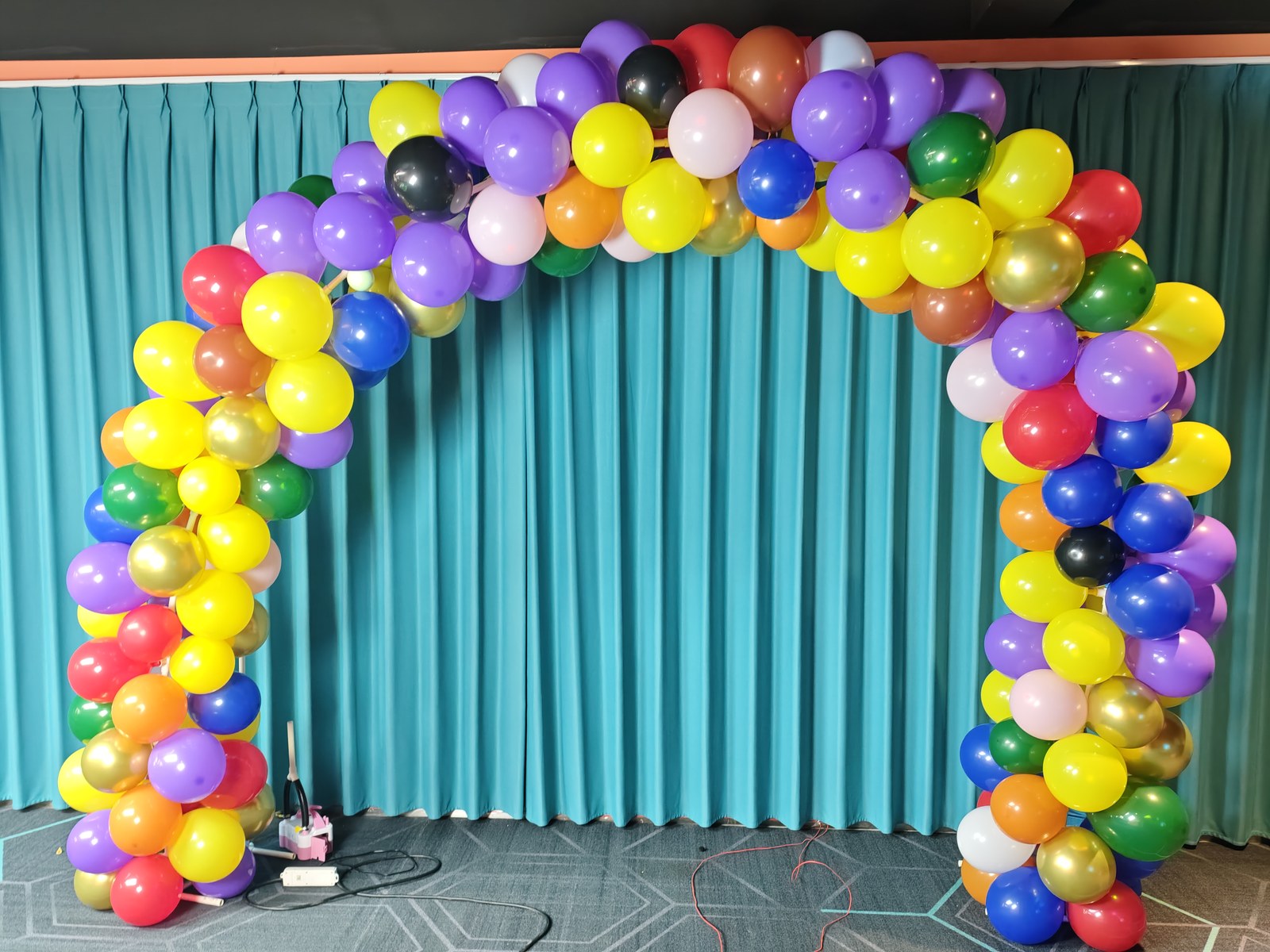 Colorful balloon arch