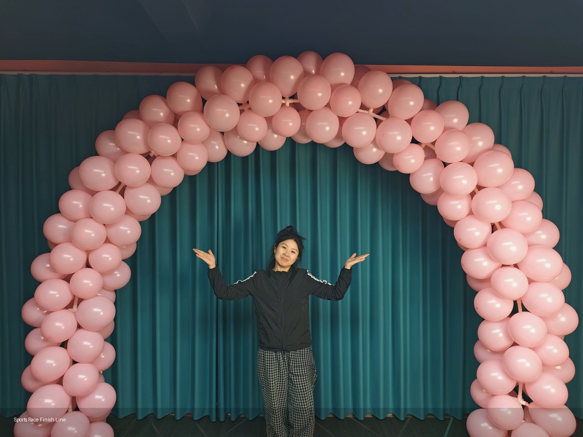 Customer photo for Red Grand Opening Balloon Arch Kit
