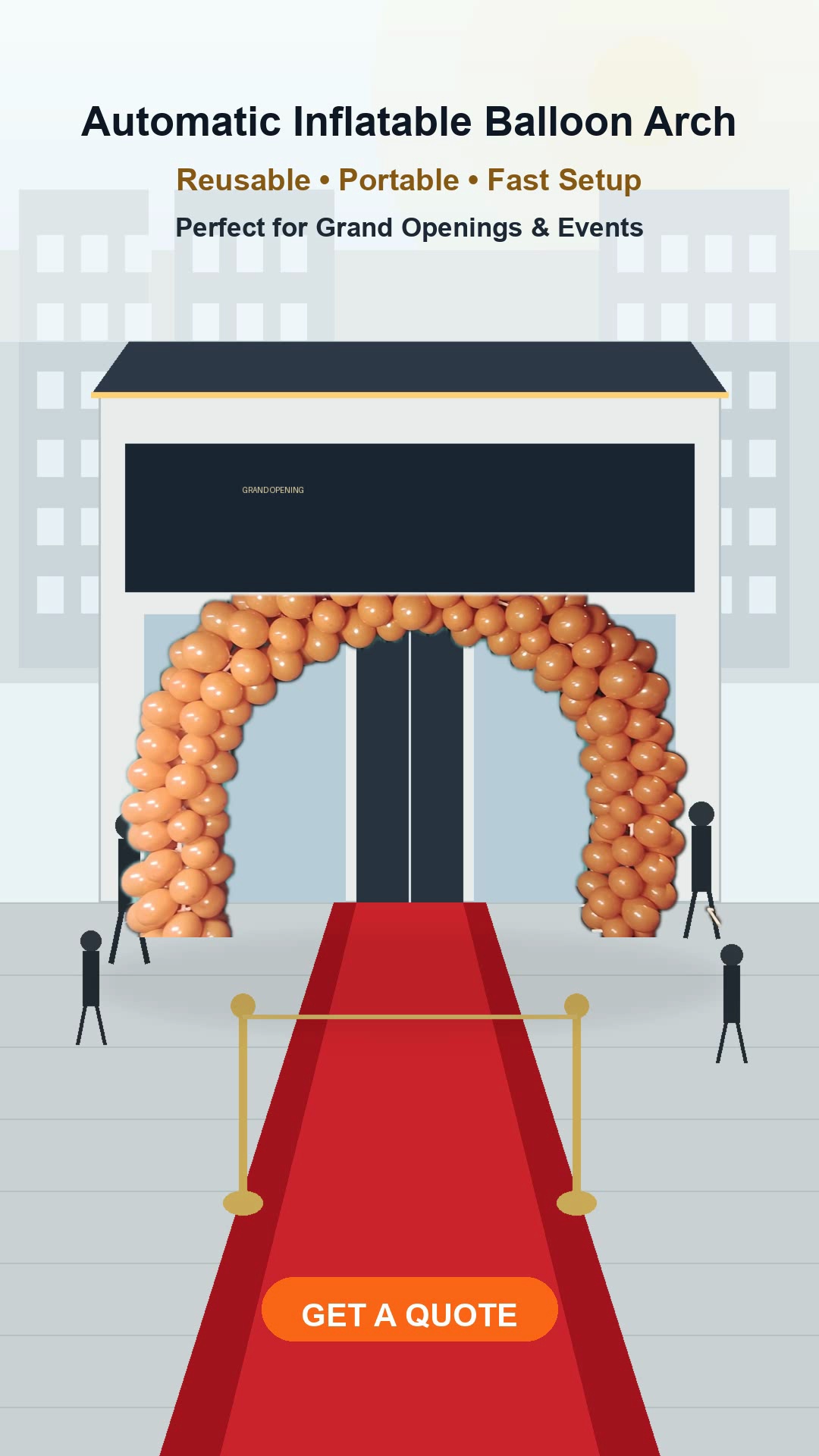 Product video for Red Grand Opening Balloon Arch Kit